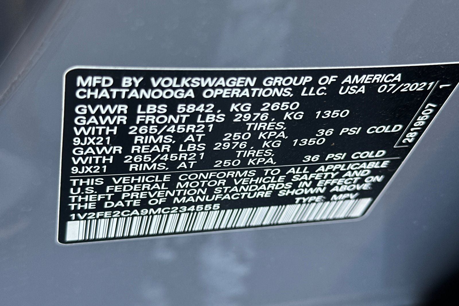 2021 Volkswagen Atlas Cross Sport 3.6L V6 SEL Premium R-Line