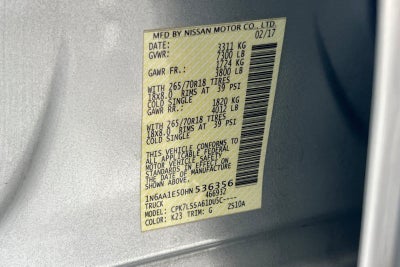 2017 Nissan Titan SV