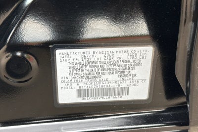 2020 Nissan Versa 1.6 S