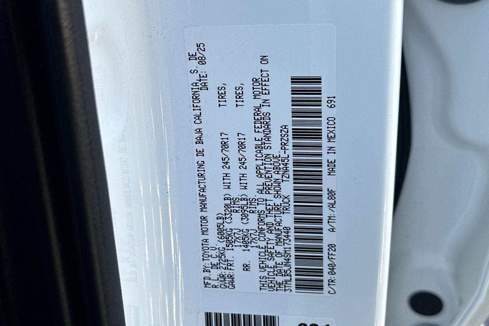 2025 Toyota Tacoma SR5