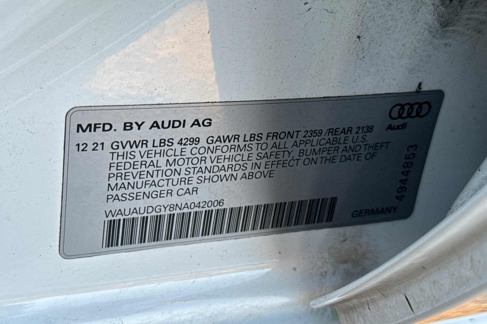 2022 Audi A3 40 Premium FrontTrak