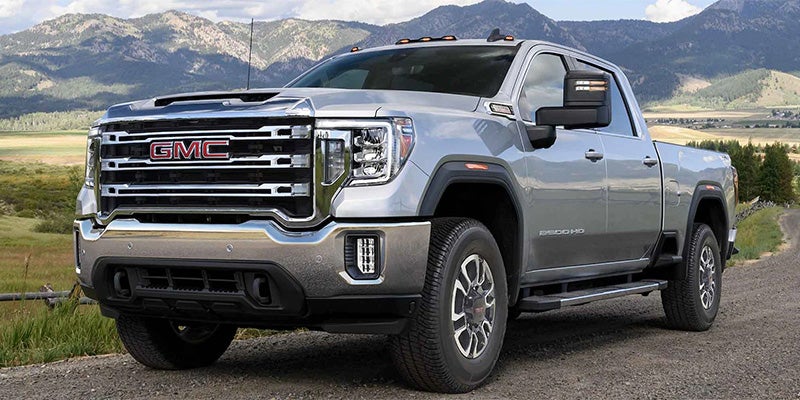 LED headlights, and the GMC logo prominently displayed