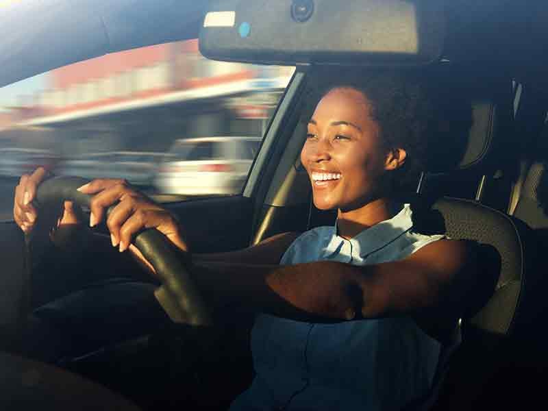 Dublin Buick GMC in Dublin CA customer driving recently serviced car