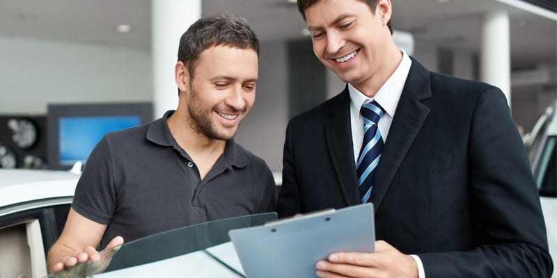 Dublin Buick GMC in Dublin CA customer working with sales rep