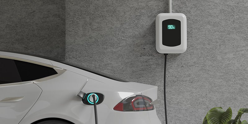 Dublin Buick GMC in Dublin CA customer charging EV at home