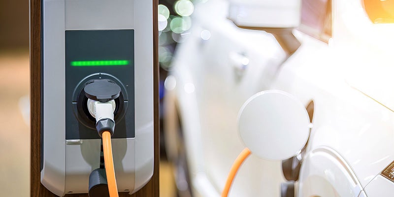 Dublin Buick GMC in Dublin CA customers EV charging at home